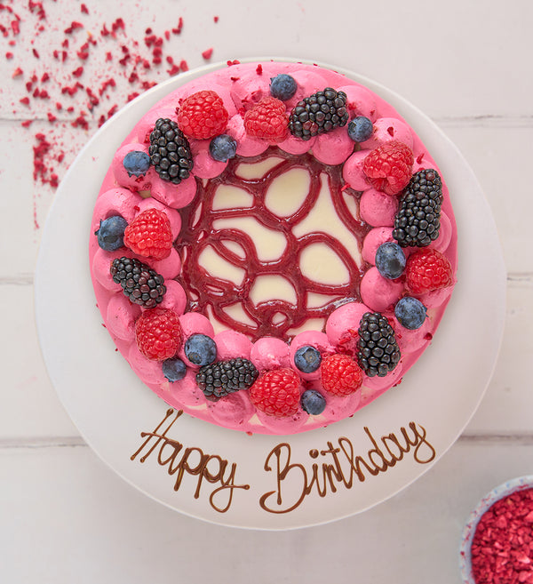 Mixed Berry Opera Cake