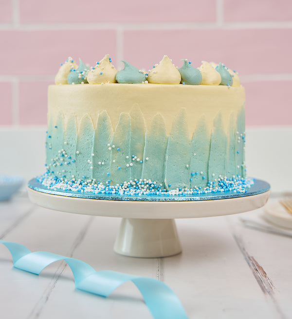 Blue Newborn Baby Cake
