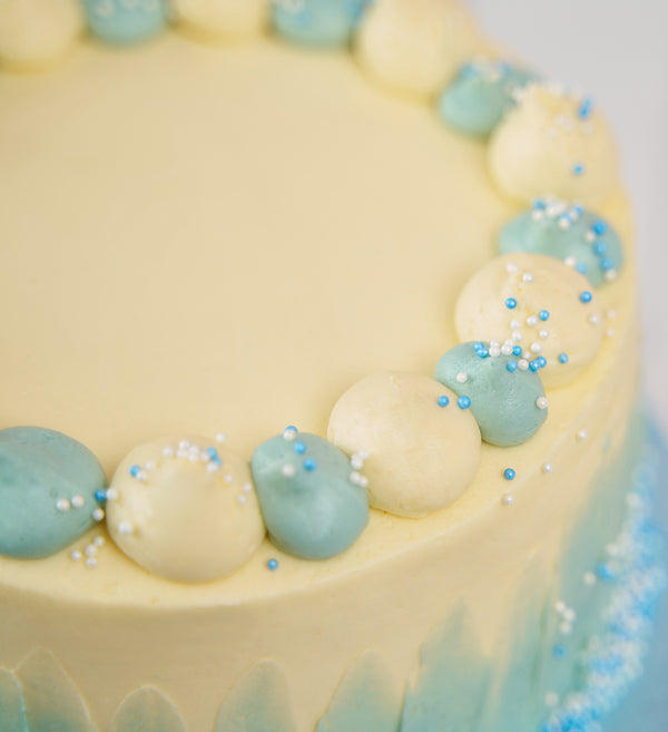 Blue Newborn Baby Cake