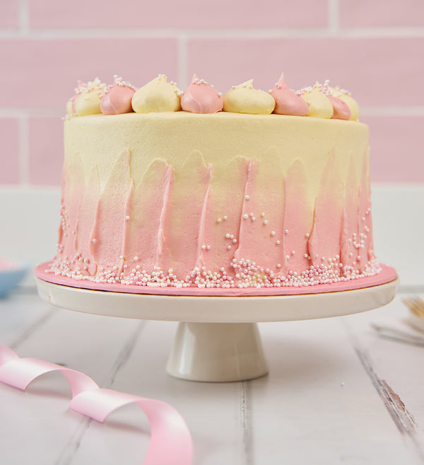 Pink Newborn Baby Cake