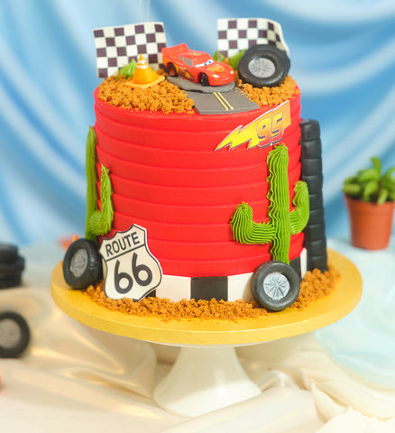 Disney Cars Themed Tall Cake