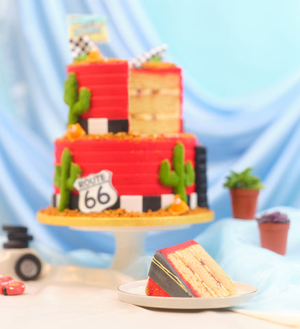 Disney Cars Themed Two Tier Cake