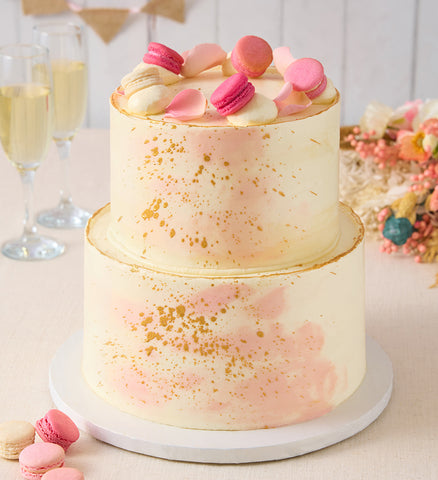 Pastel Macaron Pink Cake