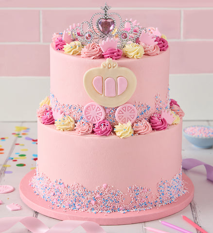 Pink Princess Two Tier Cake