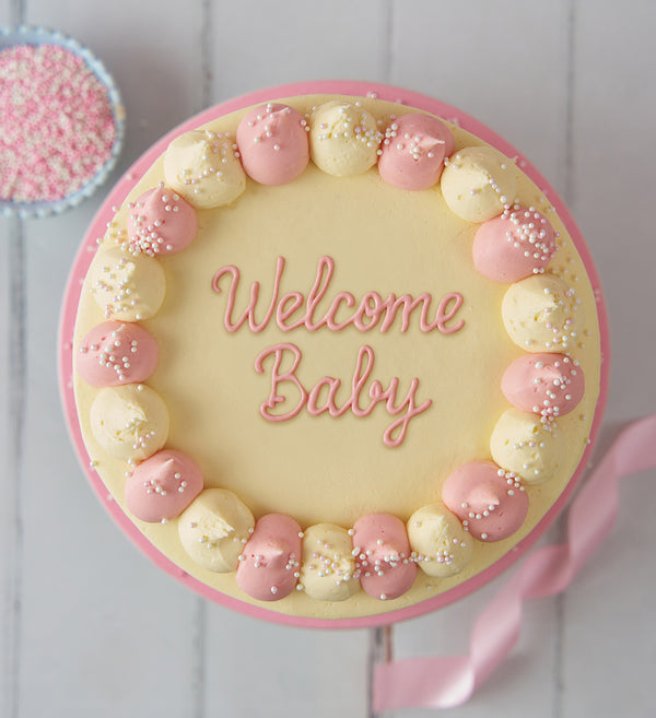 Pink Newborn Baby Cake