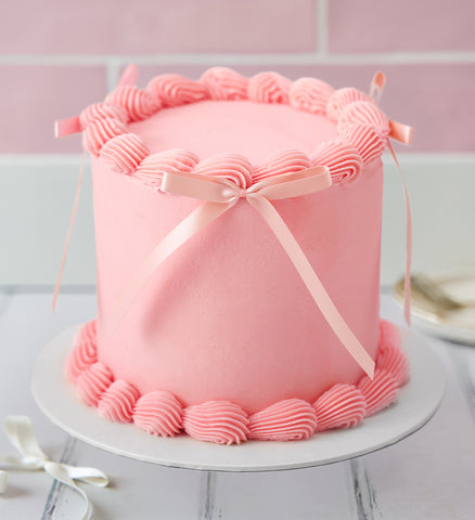 Pink Ribbons and Ruffles Cake