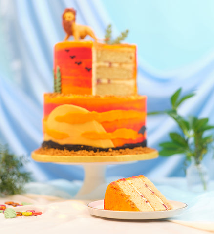 Disney Lion King Themed Two Tier Cake