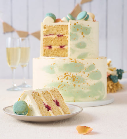 Pastel Macaron Sage Cake
