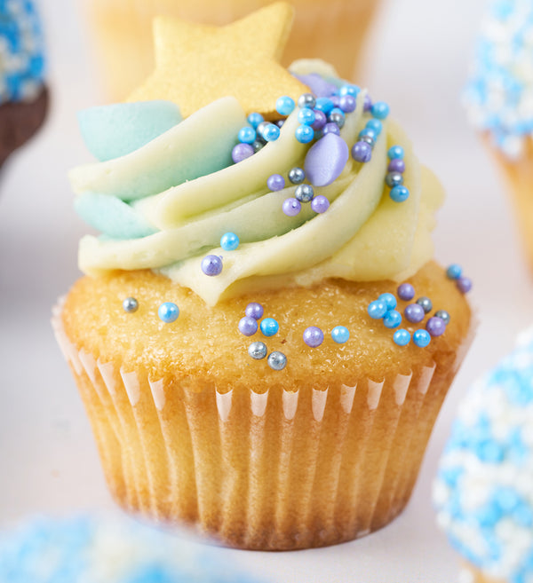 Blue Mini Cupcake Box