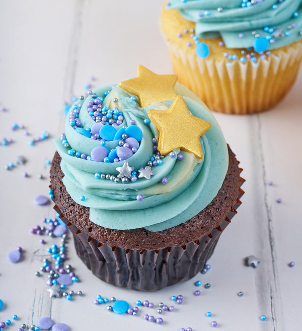 Blue Cupcake Box