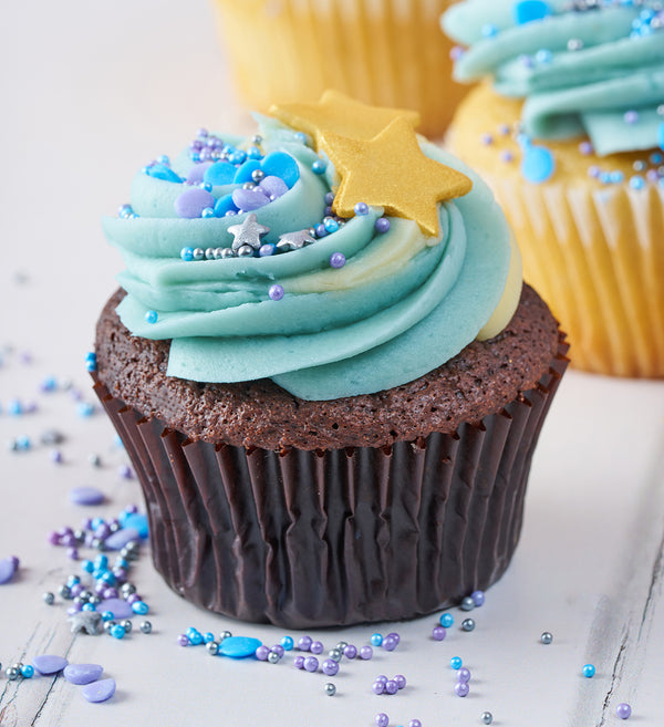 Blue Cupcake Box