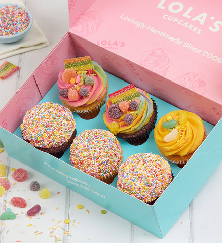 Rainbow Cupcake Box