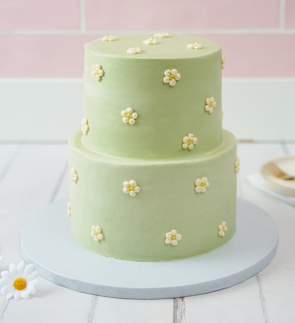 Daisy Doodle Mini Two Tier Cake