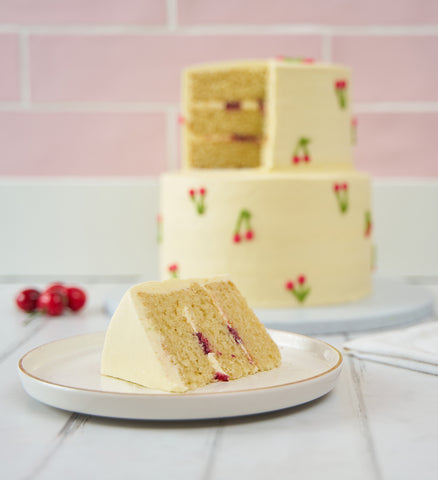 Cherries Mini Two Tier Doodle Cake