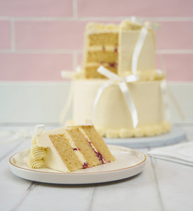 White Mini Two Tier Ribbons and Ruffles Cake - 2nd image