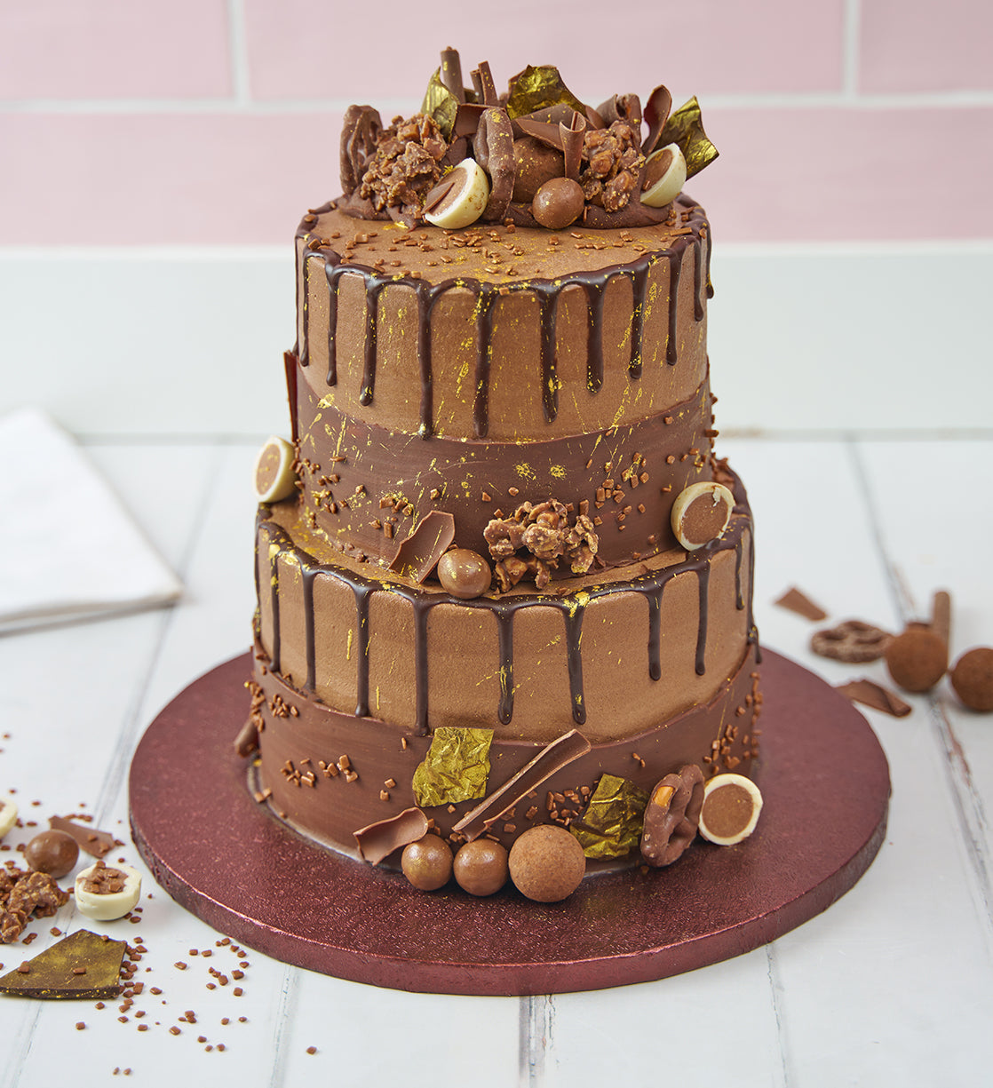 Chocolate Mini Two Tier Loaded Cake