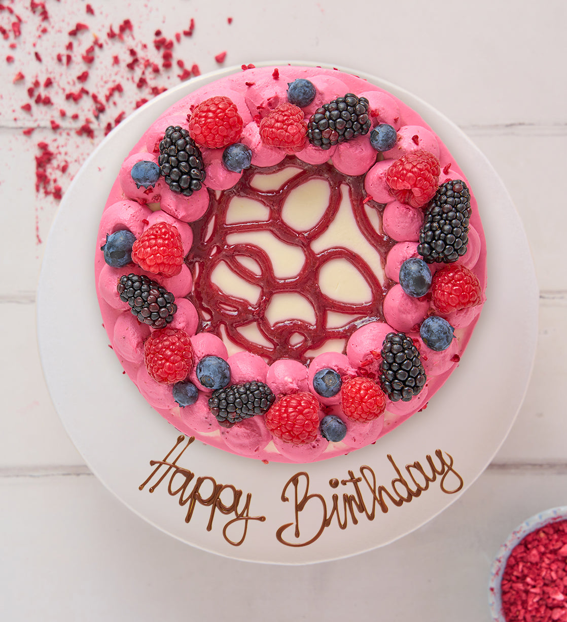 Mixed Berry Opera Cake