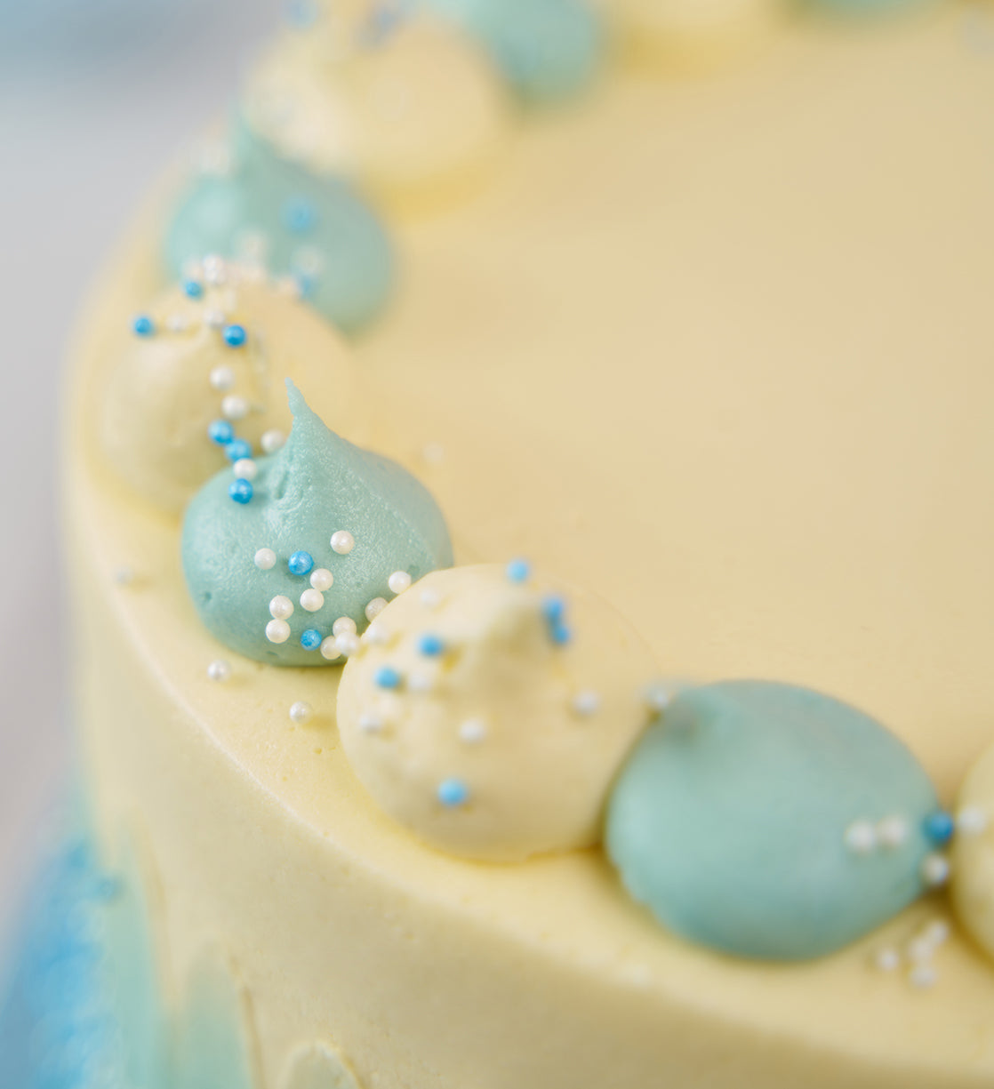 Blue Newborn Baby Cake