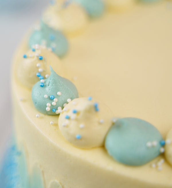 Blue Newborn Baby Cake