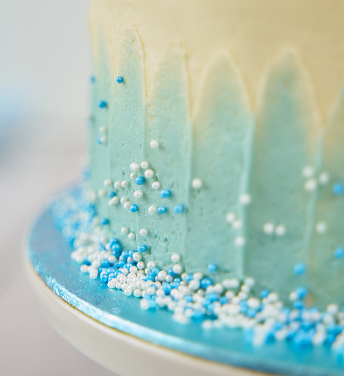 Blue Newborn Baby Cake