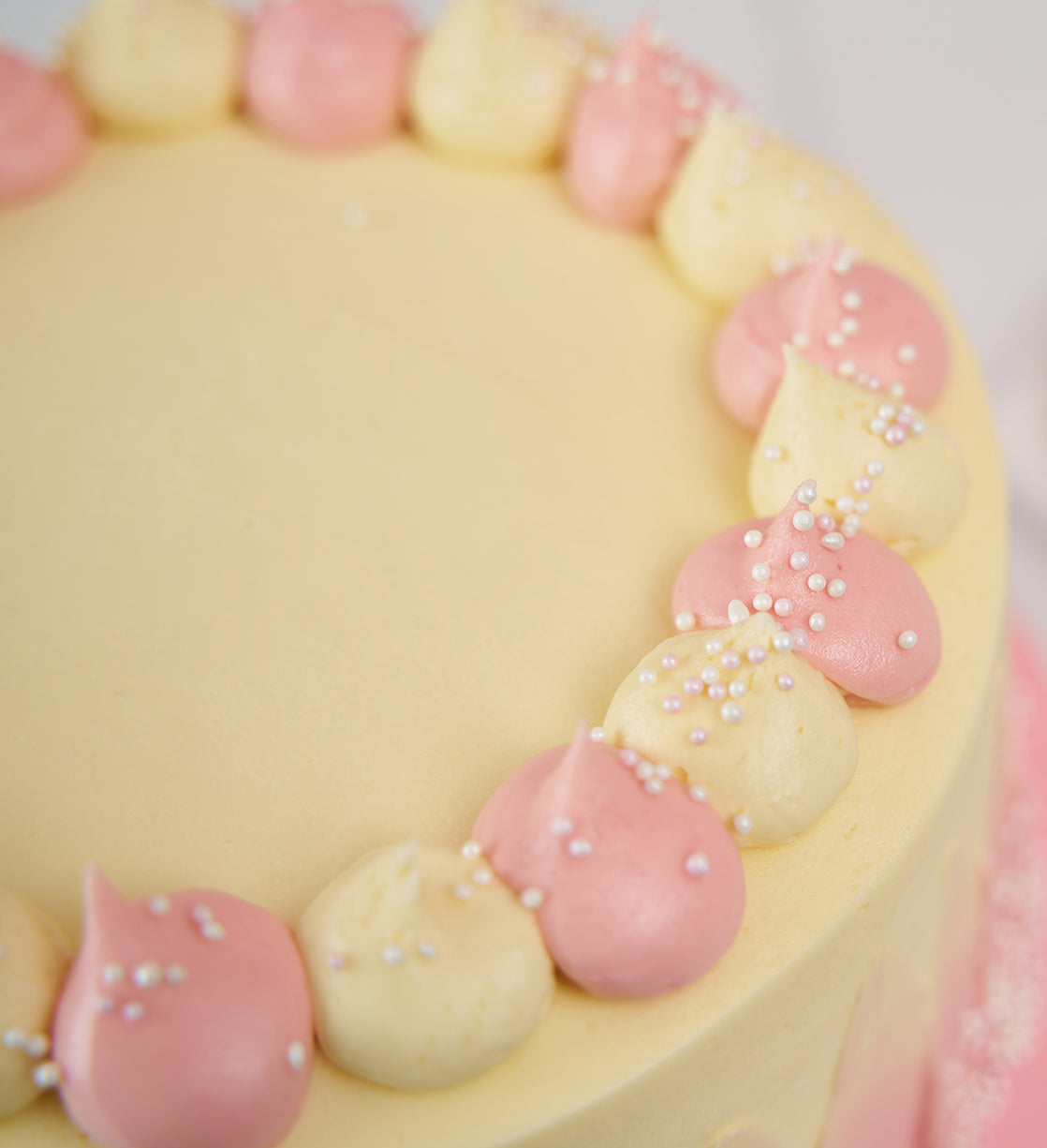 Pink Newborn Baby Cake