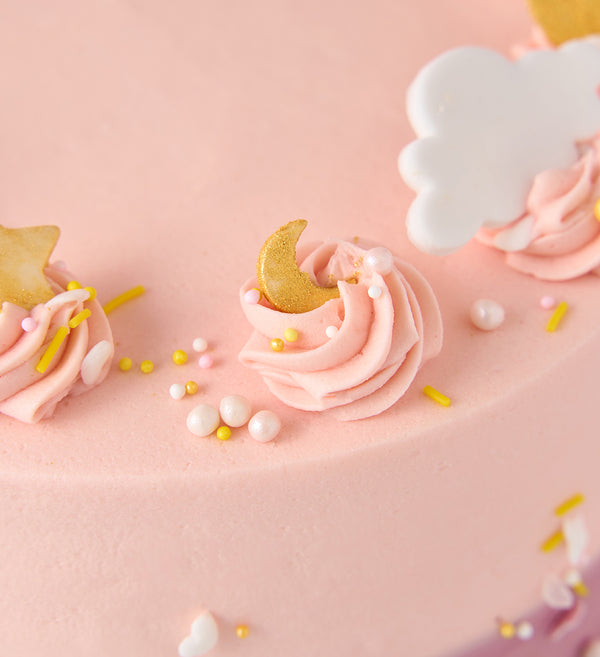 Pink Newborn Baby Cake