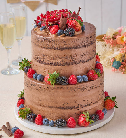 Chocolate Naked Wedding Cake