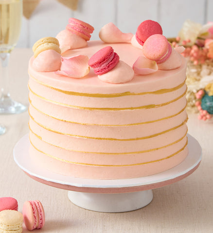 Ruffle Macaron Pink Cake