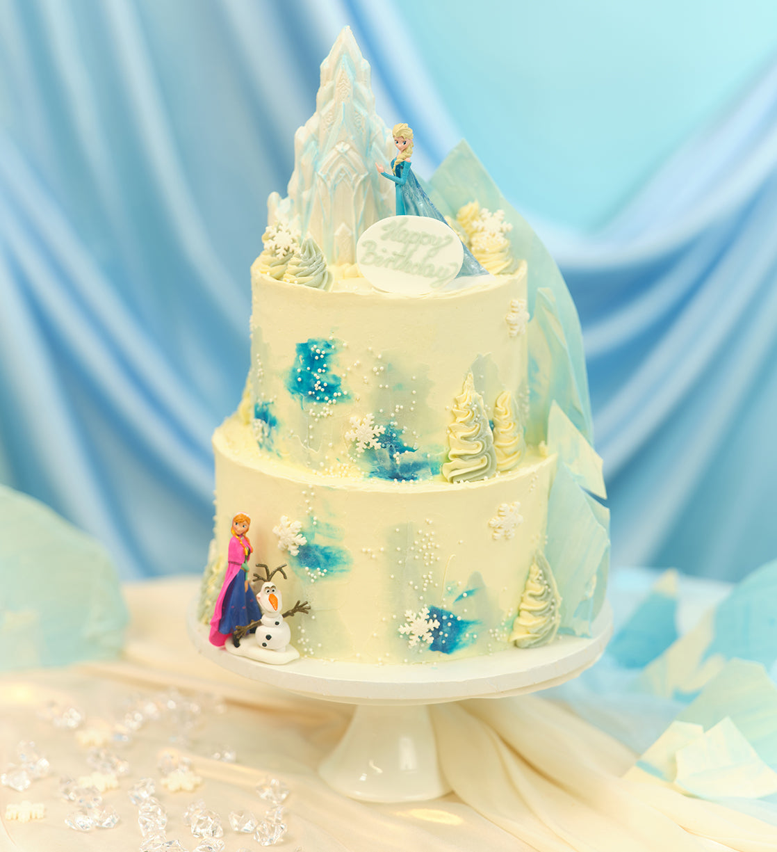 Disney Frozen Themed Two Tier Cake