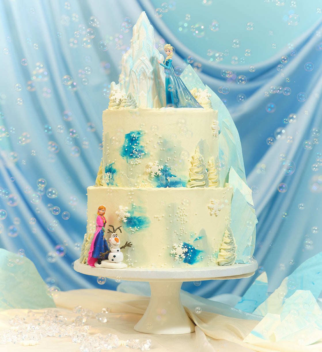 Disney Frozen Themed Two Tier Cake
