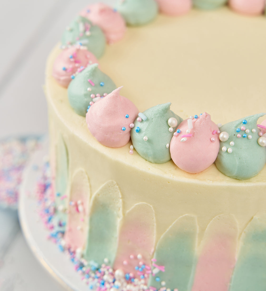 Gender Reveal White Cake