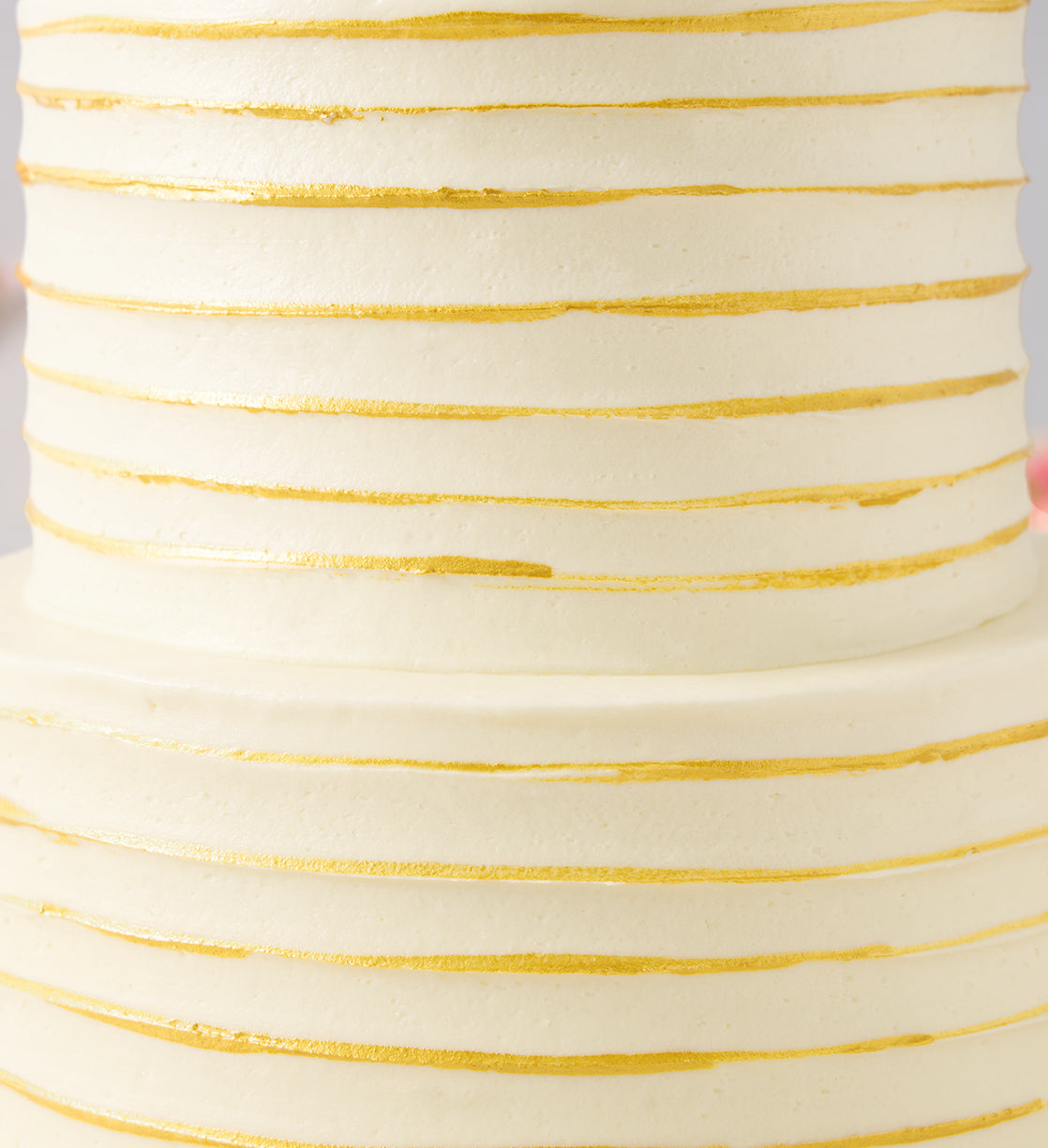 Ruffle Macaron Ivory Cake