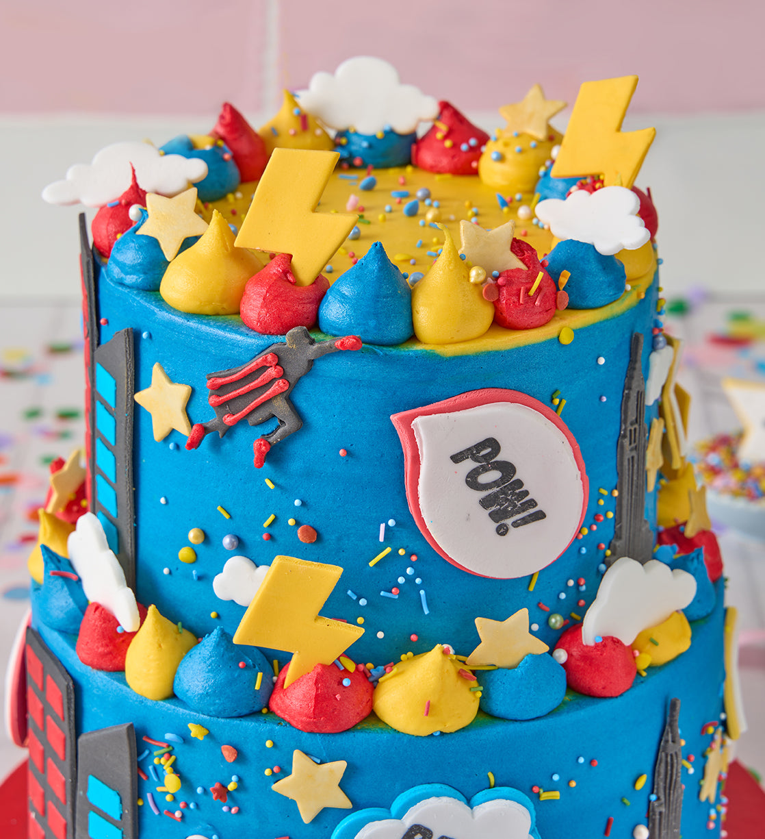 Superhero Two Tier Cake