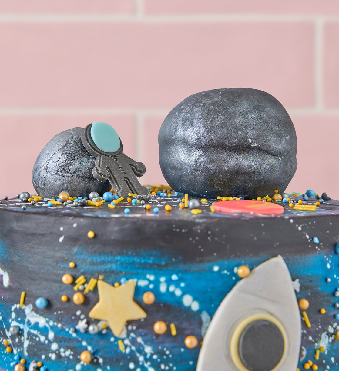 Galaxy Space Two Tier Cake