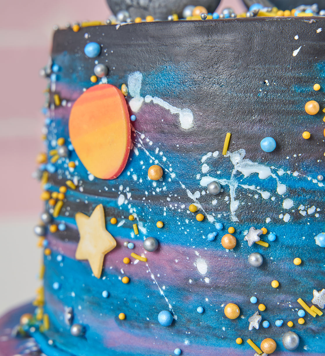 Galaxy Space Two Tier Cake