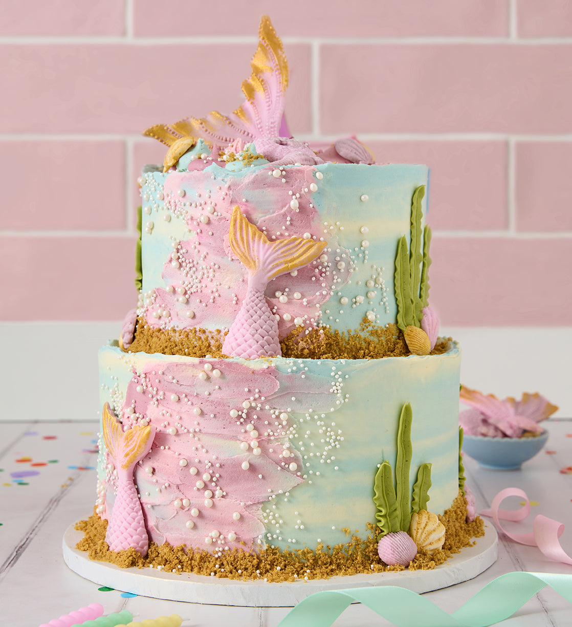 Mermaid Two Tier Cake