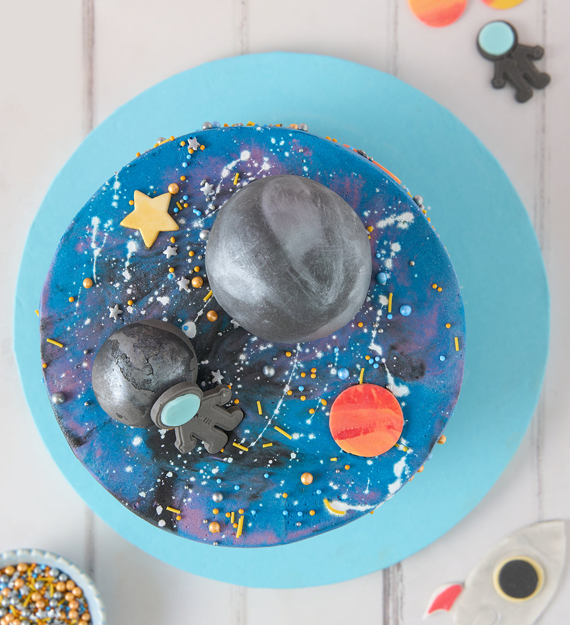 Galaxy Space Tall Cake
