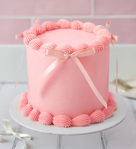 Pink Ribbons and Ruffles Cake