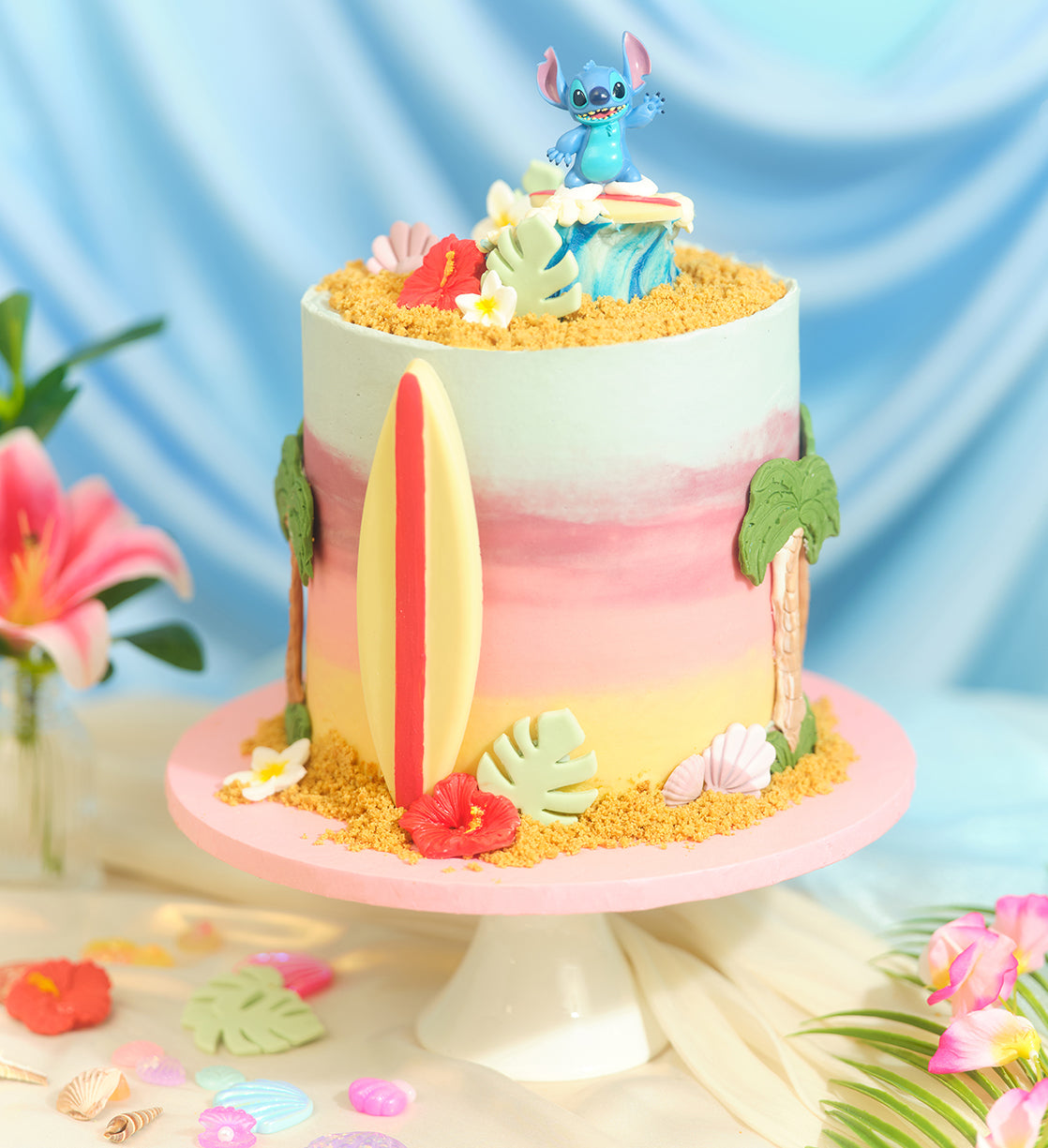 Disney Lilo and Stitch Themed Tall Cake