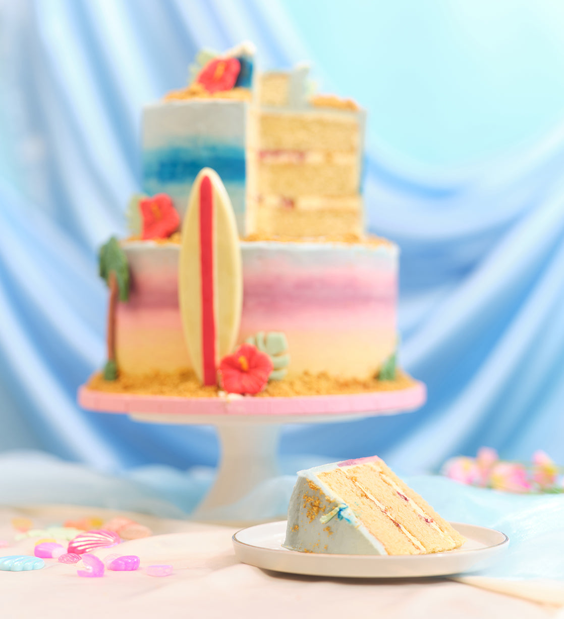 Disney Lilo and Stitch Themed Two Tier Cake