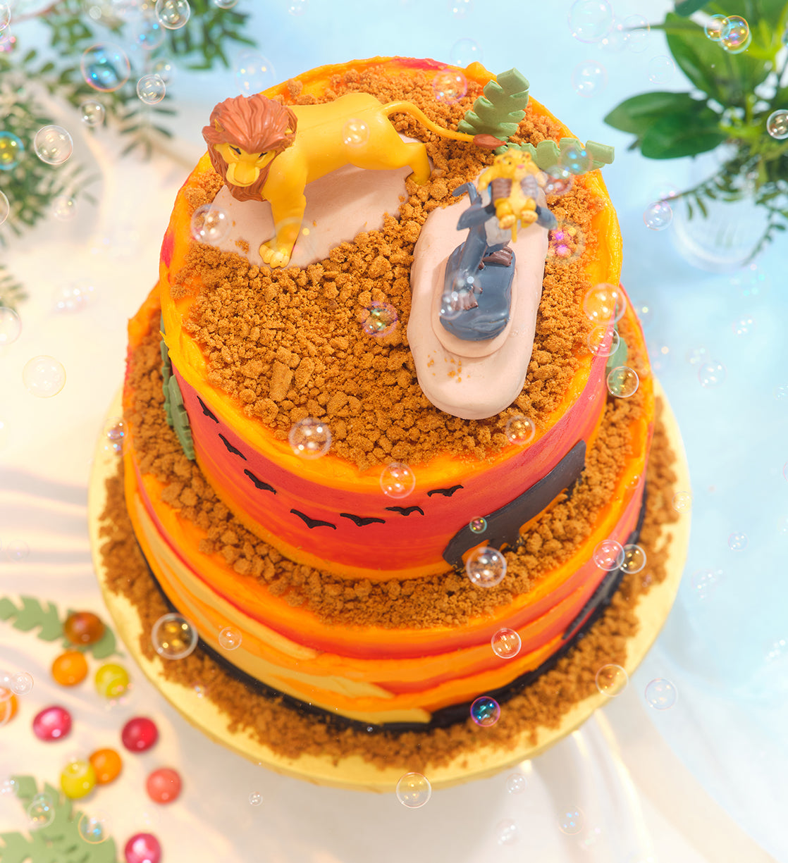 Disney Lion King Themed Two Tier Cake