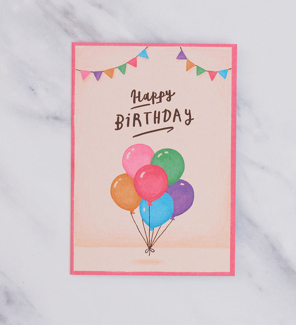 Balloons Birthday Card