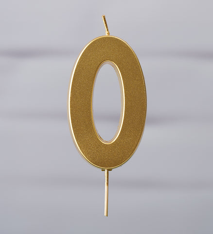 Gold Number Candle
