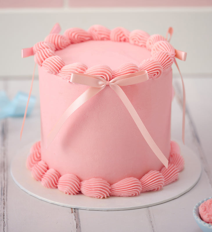 Pink Ribbons and Ruffles Cake