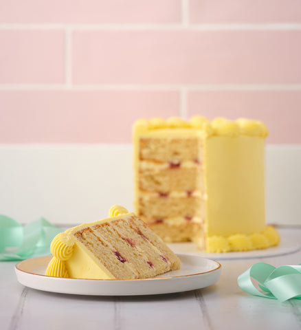 Yellow Ribbons and Ruffles Cake