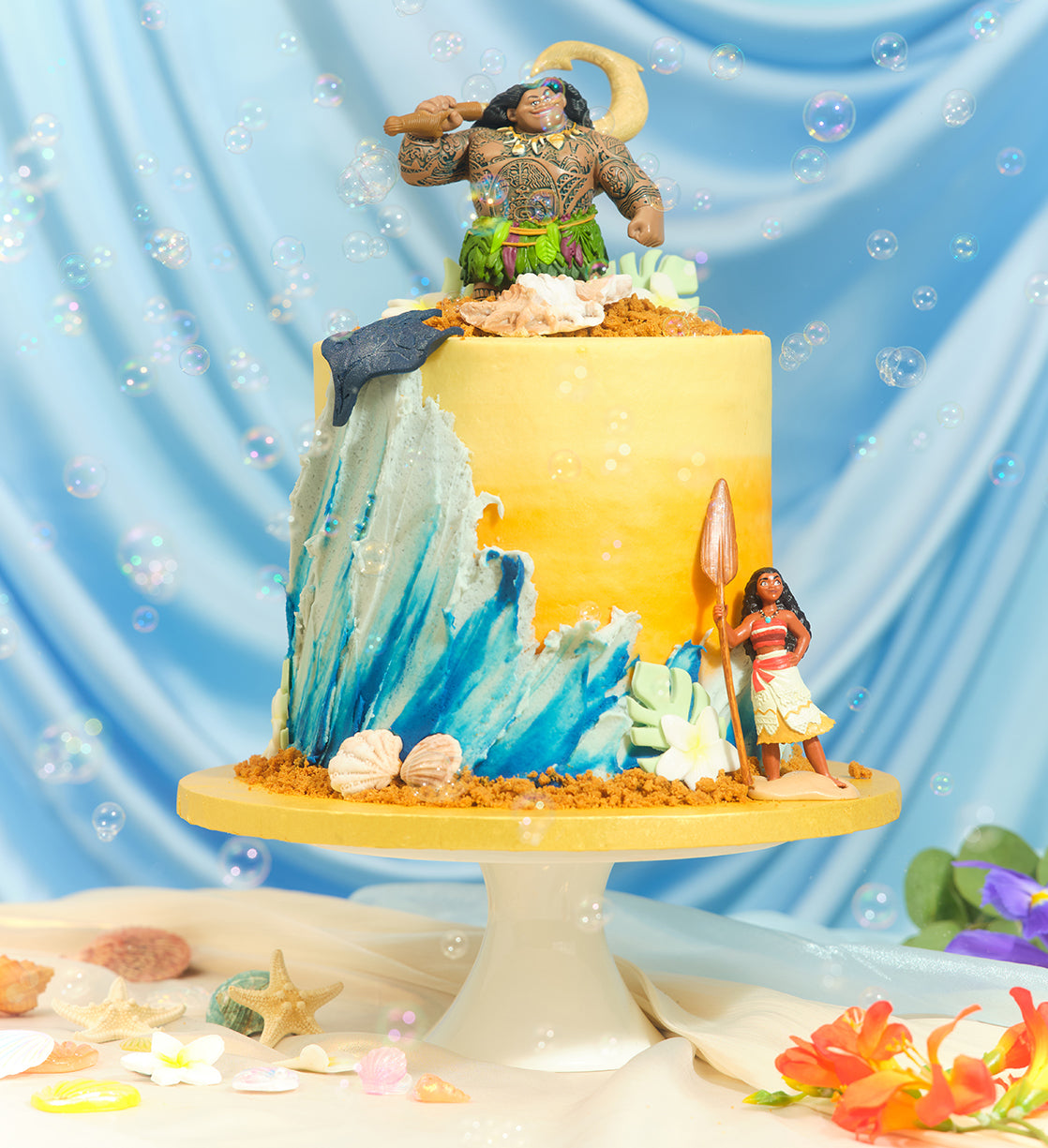 Disney Moana Themed Tall Cake