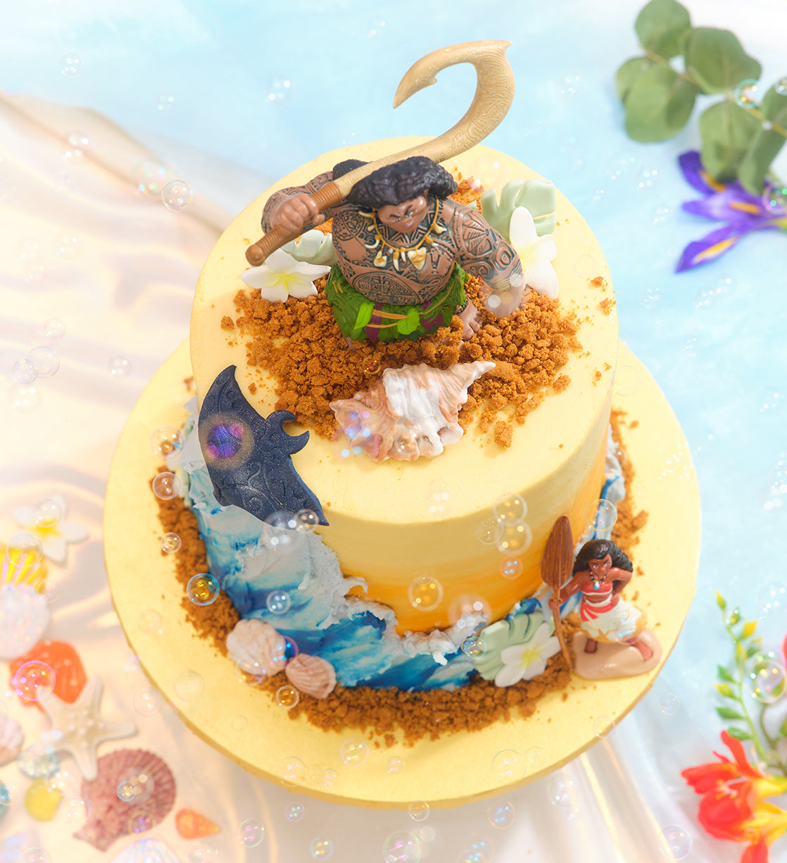 Disney Moana Themed Tall Cake