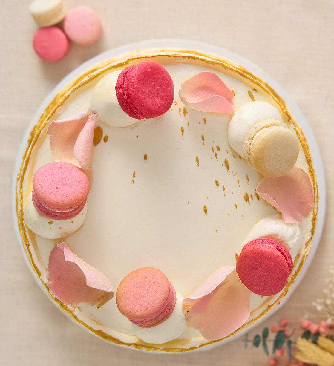Pastel Macaron Pink Cake