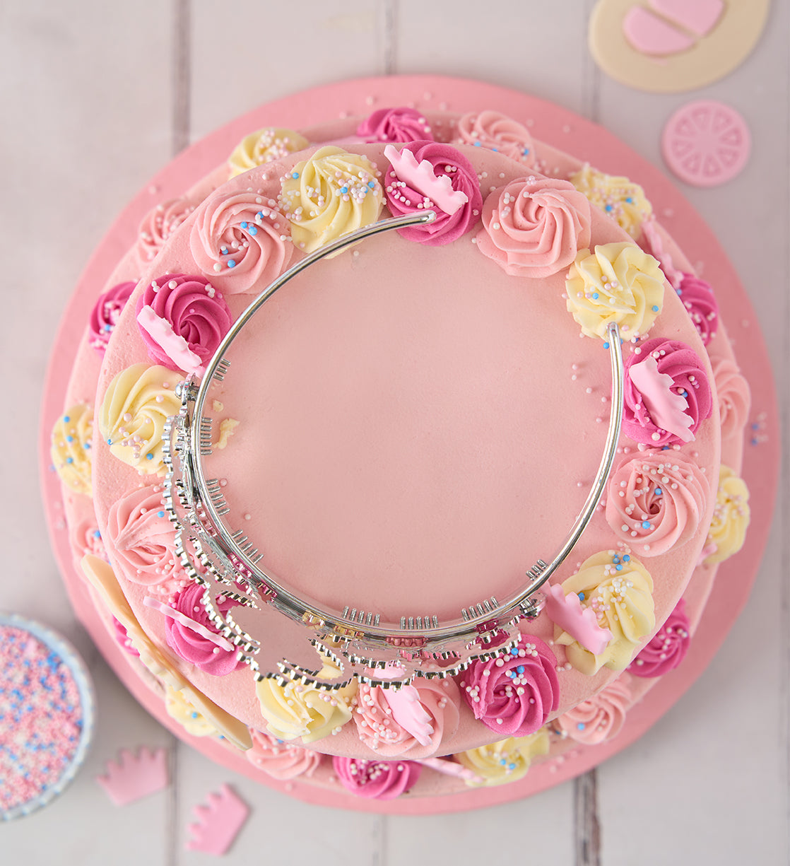 Pink Princess Two Tier Cake