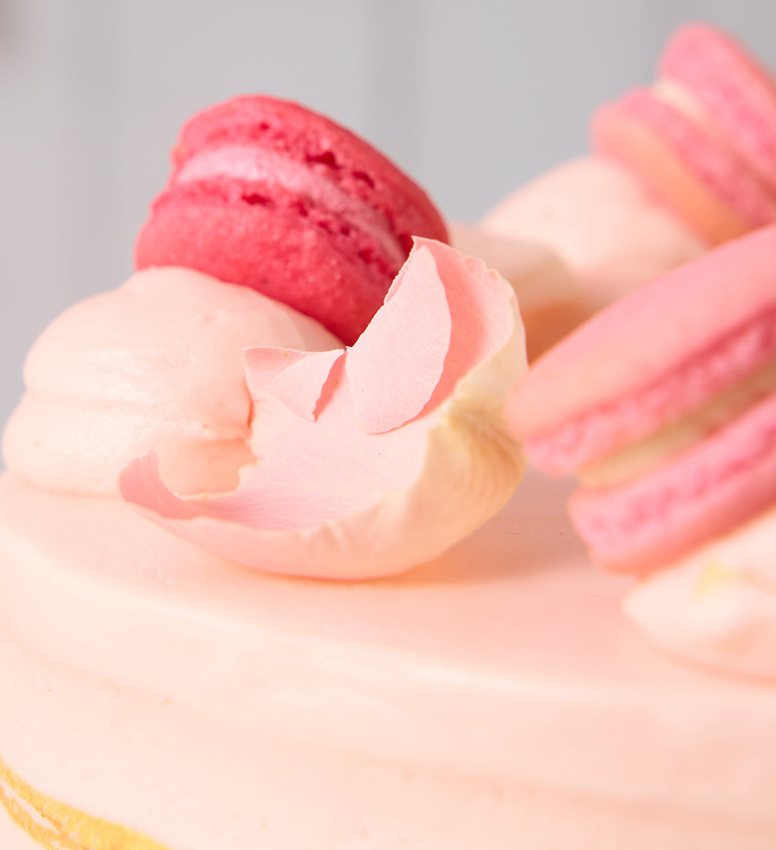 Ruffle Macaron Pink Cake